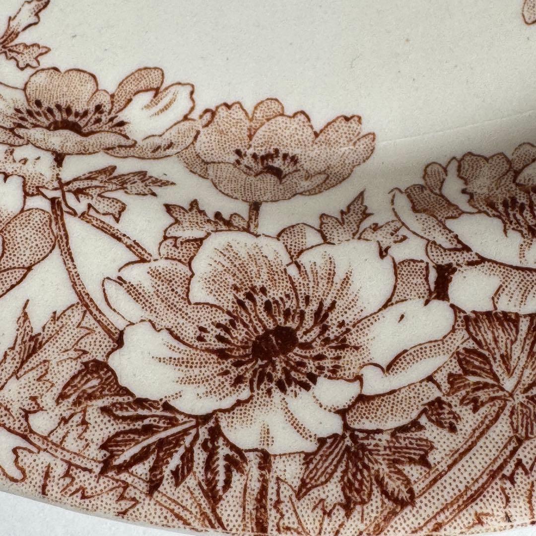 美品 フランスアンティーク Gien ジアン Anemones アネモネ