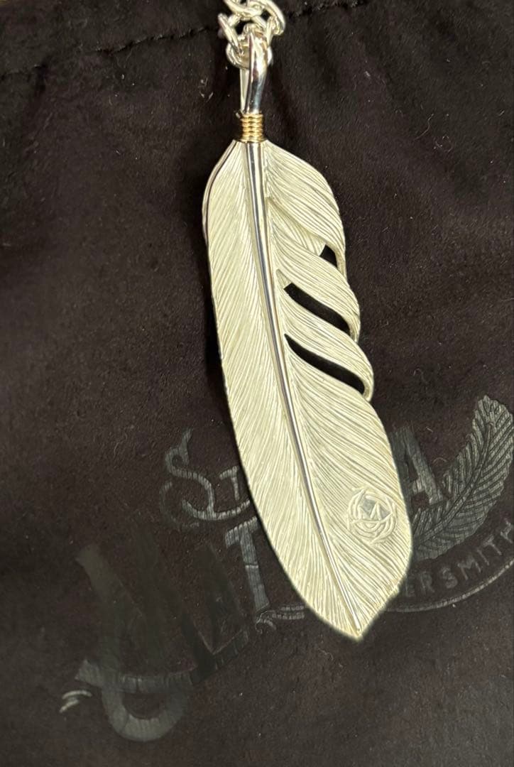 Studio Matilda 上銀アメジスト付きフェザー　“Hydragen