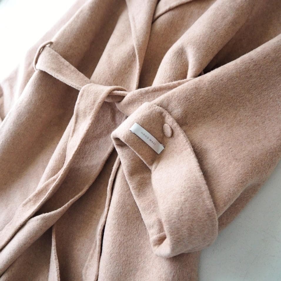 lavishgate ワイドスリーブリバーコート ウール ガウン ロングコート