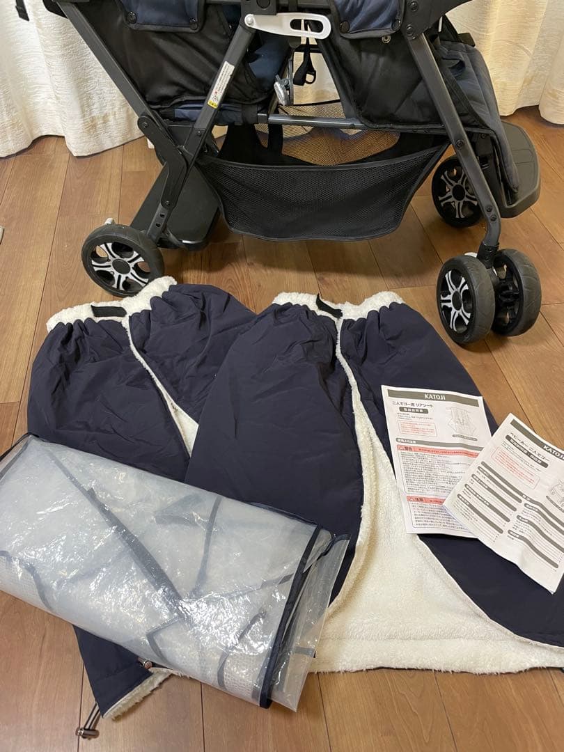 カトージ 二人でゴー リアシート付き レインカバー付き ブランケット付き