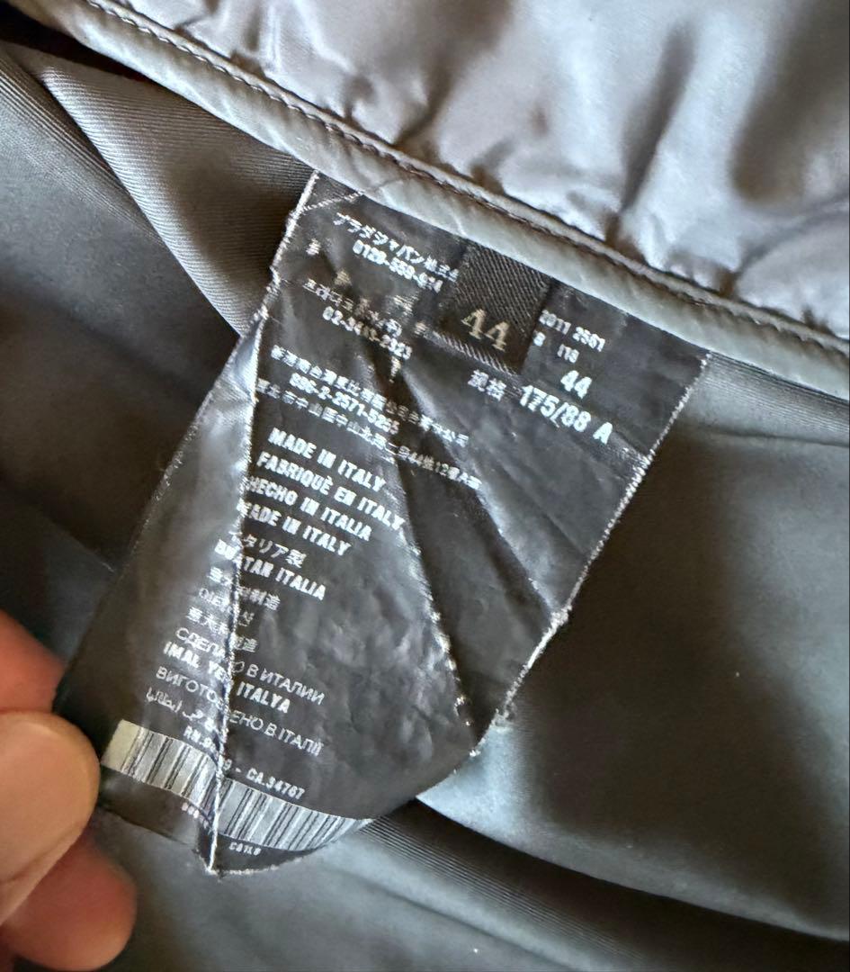 PRADA プラダ インナー付きナイロンアウター グレー サイズ44 メンズ