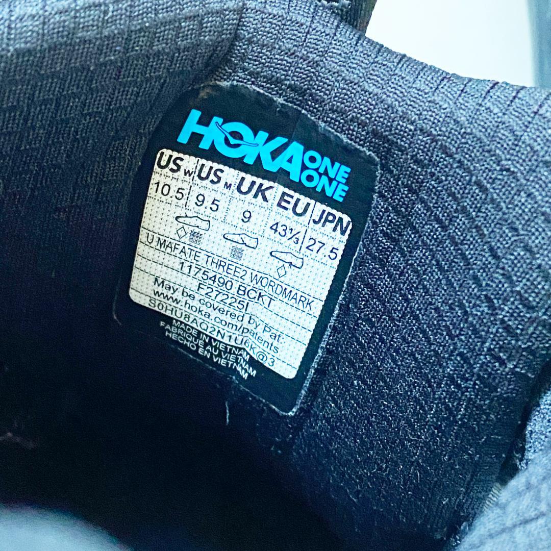 新作 ホカ マファテ スリー2 ワードマーク 元箱入り 27.5cm 美品