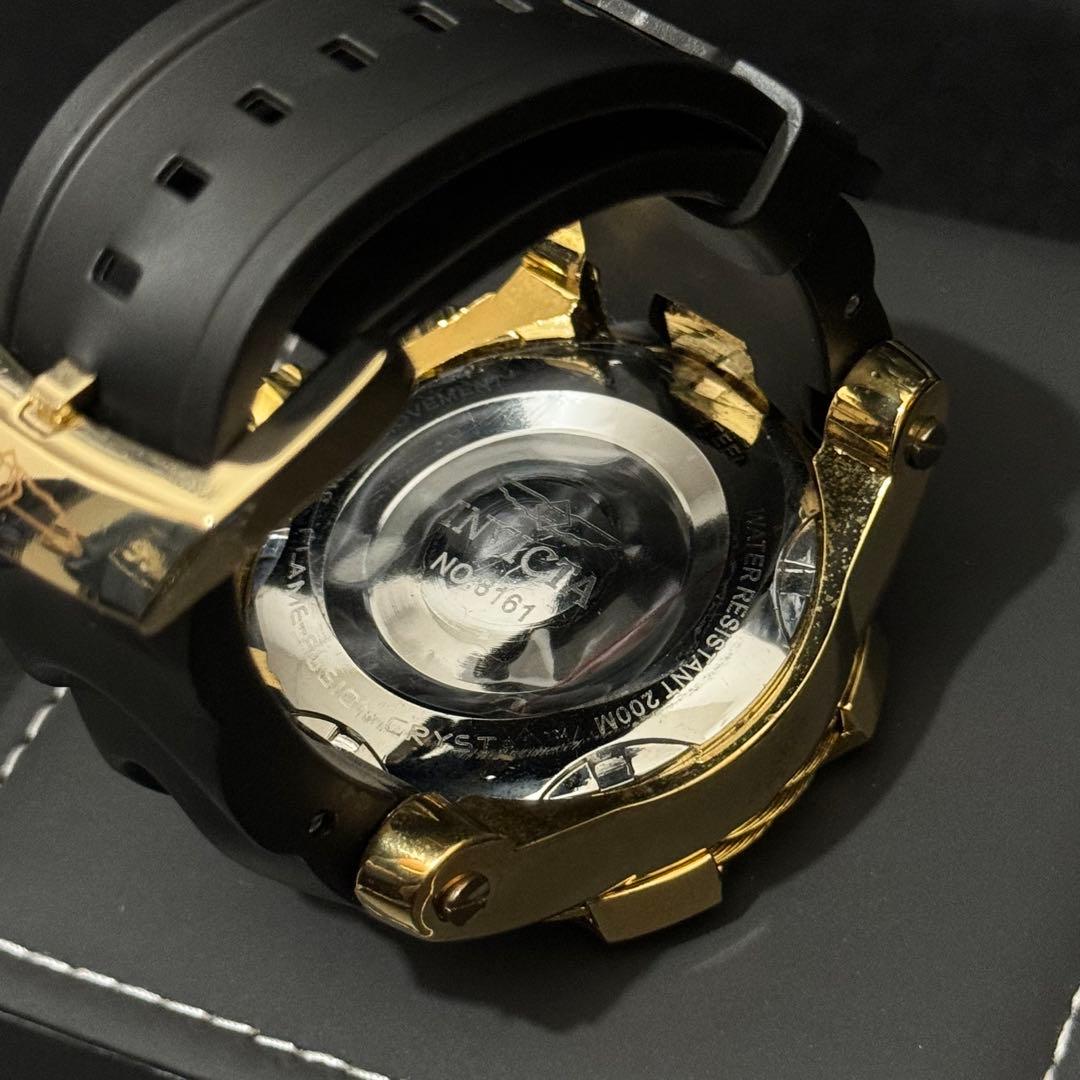 『希少』 INVICTA インヴィクタ NO.8161 GOLD 金 時計