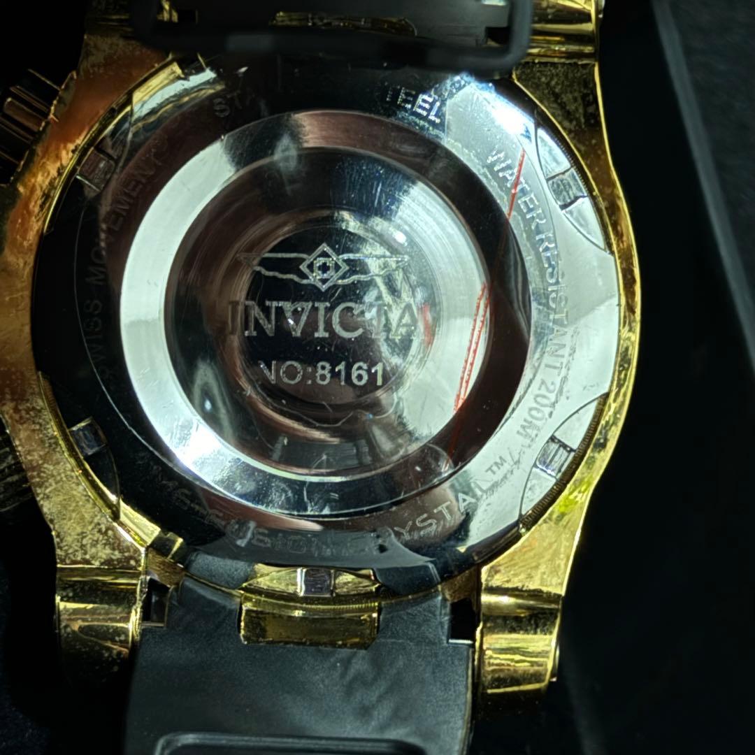 『希少』 INVICTA インヴィクタ NO.8161 GOLD 金 時計