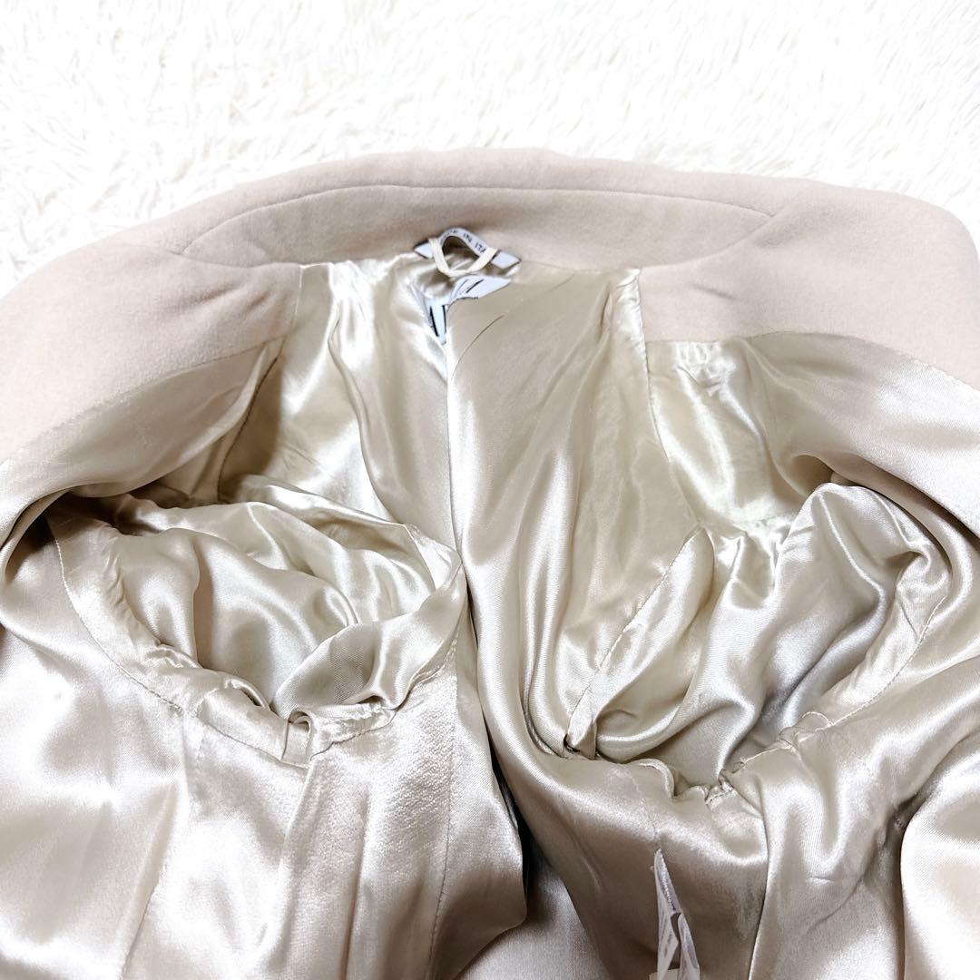 MARELLA ベージュ アンゴラ　ダブル　ロングコート　イタリア製　最高級