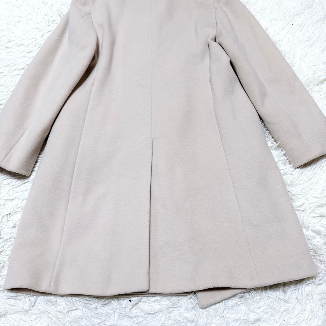 MARELLA ベージュ アンゴラ　ダブル　ロングコート　イタリア製　最高級