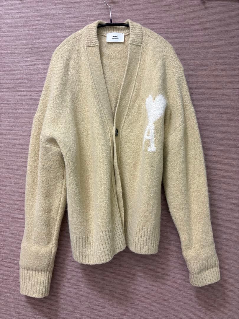 アミパリス　カーディガン　アルパカ イエロー M