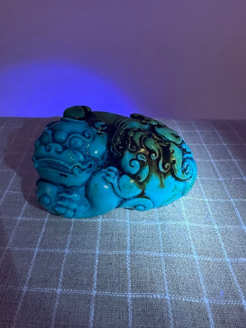 ☆天然石☆ ターコイズ 飾り アクセサリー 高磁石 精美雕刻（ひきゅう）大振