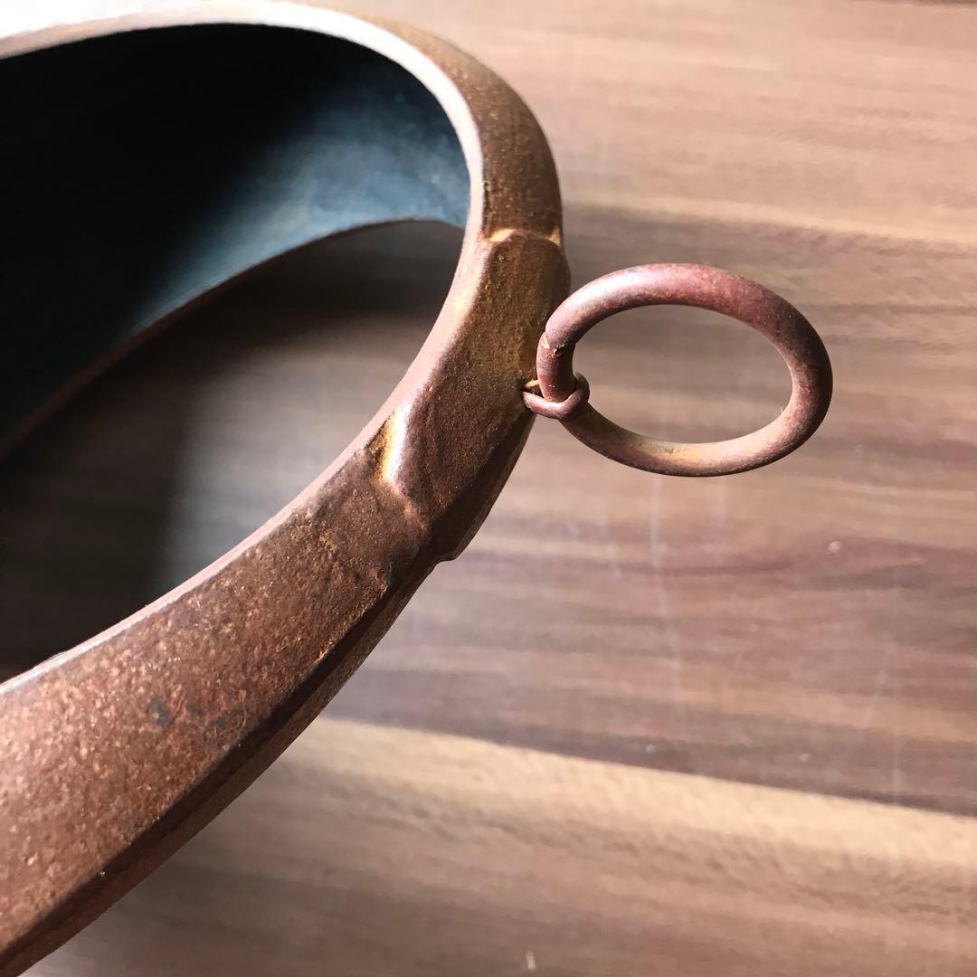 金属製　満月　花器