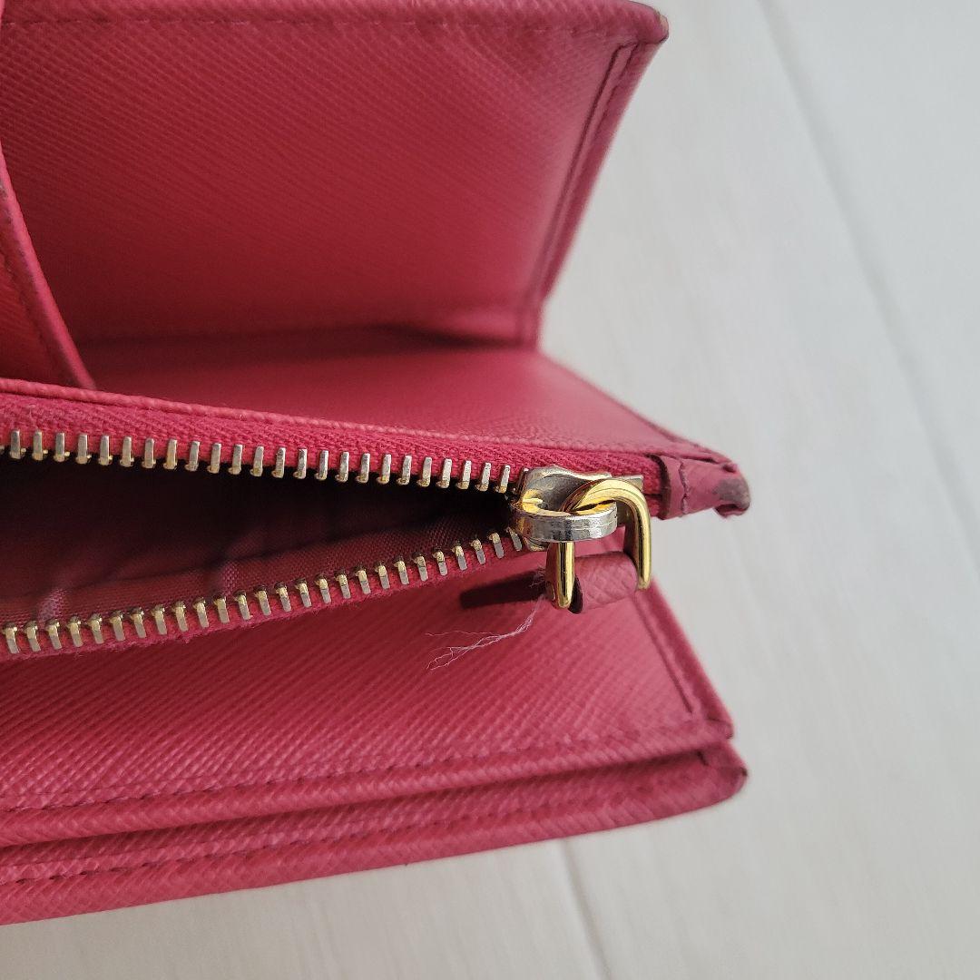PRADA PEONIA サフィアーノ ピンク 財布 カード大容量 キーケース