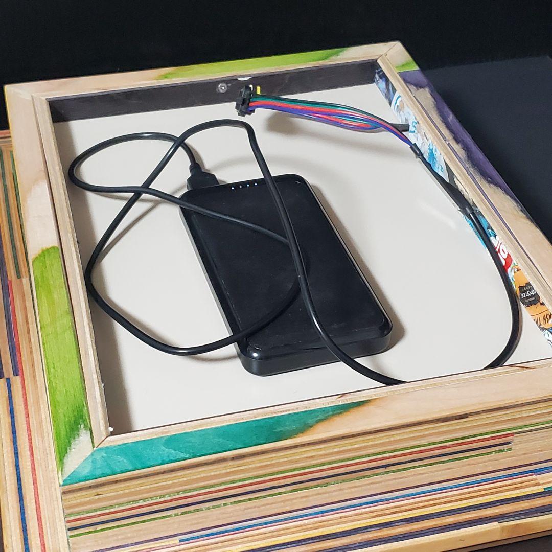 skateboard scrap LED アートフレーム