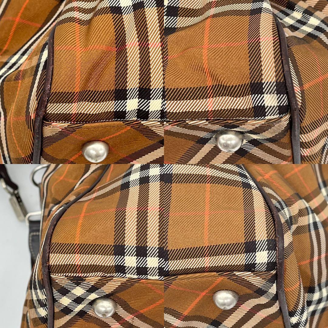 バーバリーブルーレーベル ボストンバッグ ショルダー2way ノバチェック 大型