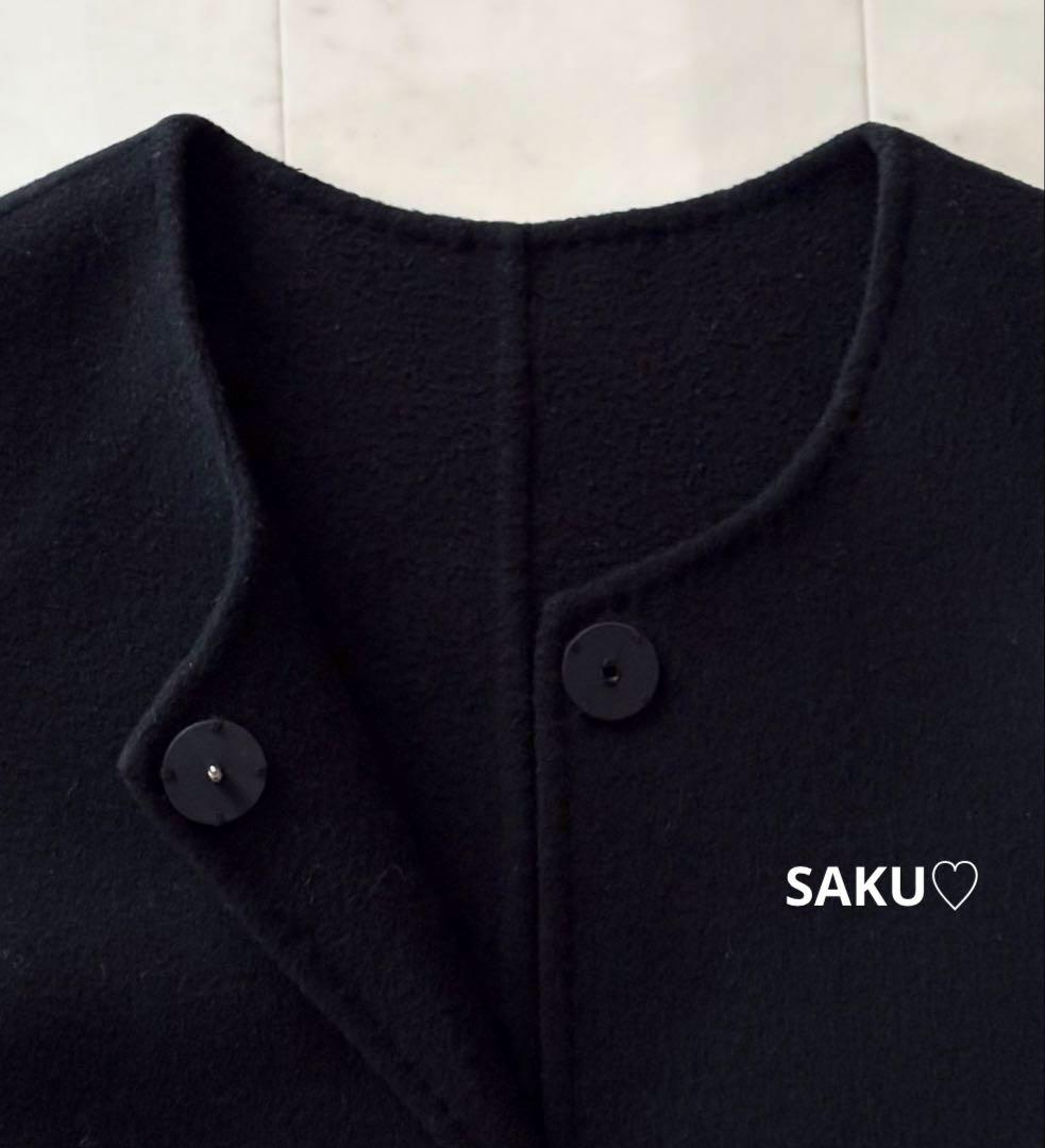 定価60500円 Deuxieme Classe リバーノーカラーミドルコート