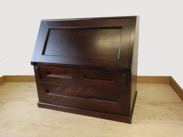 松本民芸家具　座ビューロー　ライティング　引手　座机　 再塗装済　ＵＳＥＤ