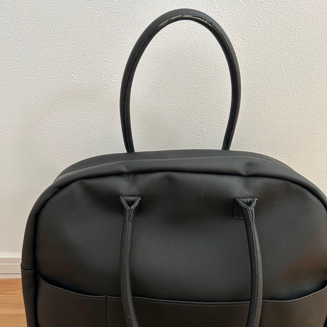 Aww ボストンバッグ サボテンヴィーガンレザー ブラック 30L