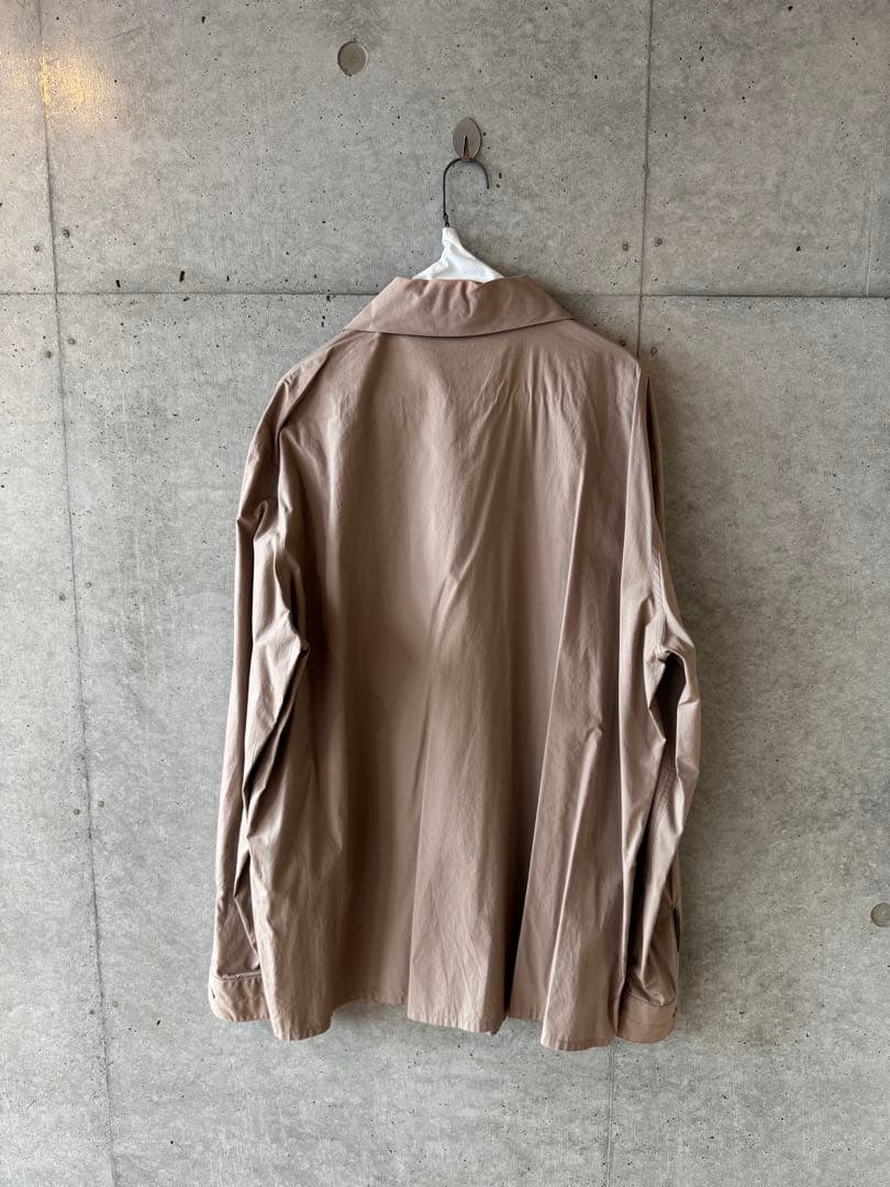 LEMAIRE ルメール TIE NECK SHIRT 48 GREIGE