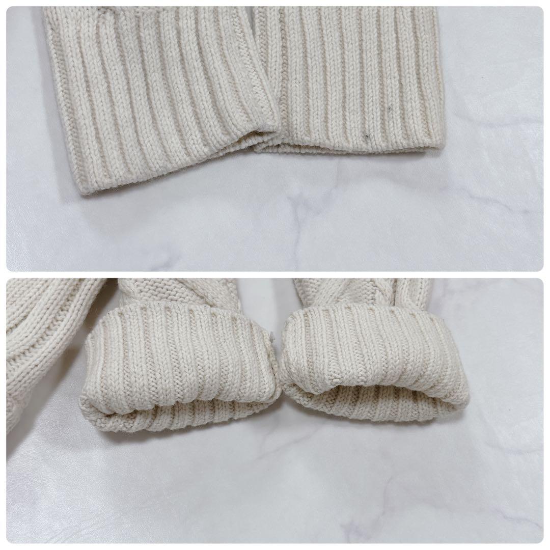 バーバリーブルーレーベル　ダッフルニット　トグル　フード　ケーブルニット　38