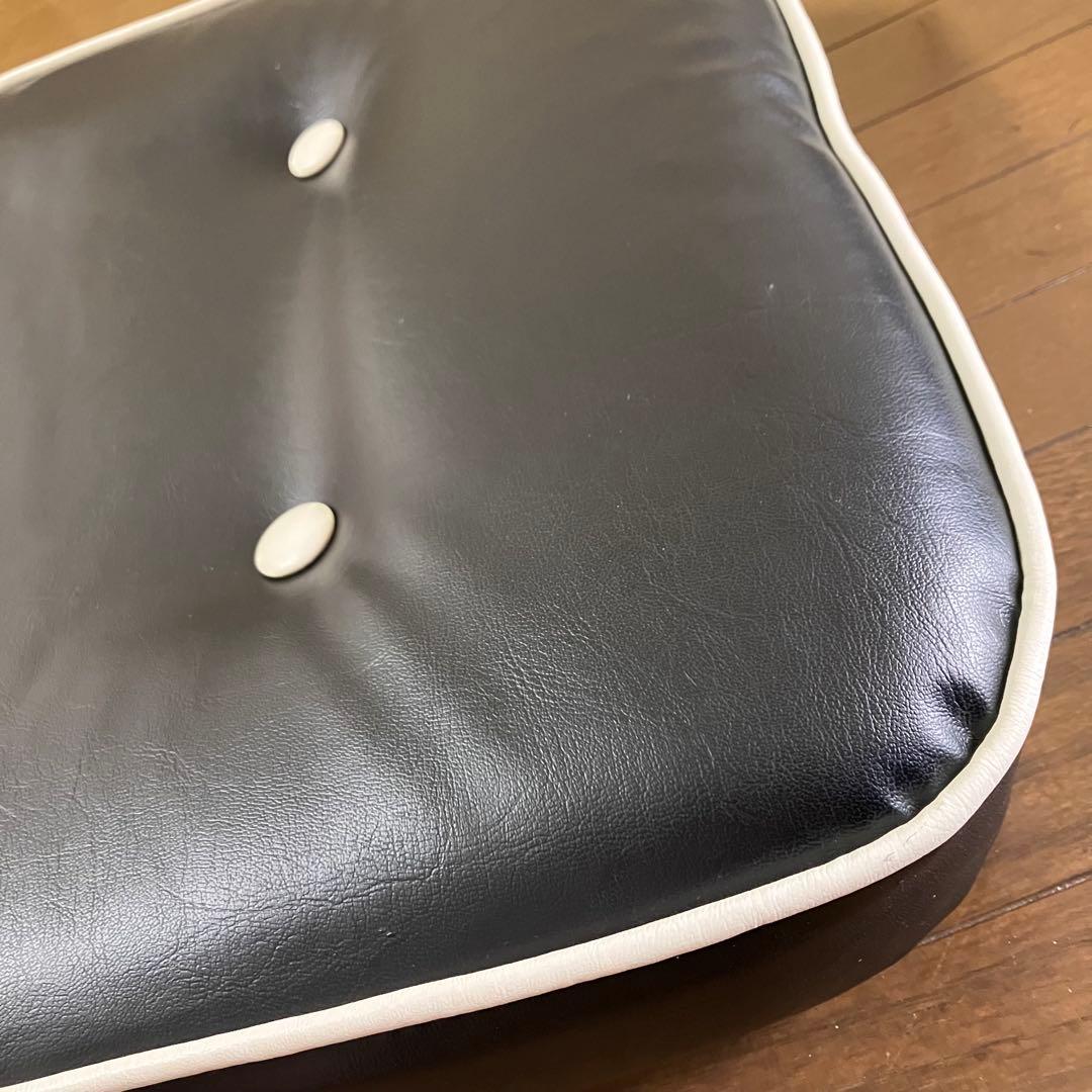 蒲装株式会社レザーマチ付き座椅子・ブラック・黒