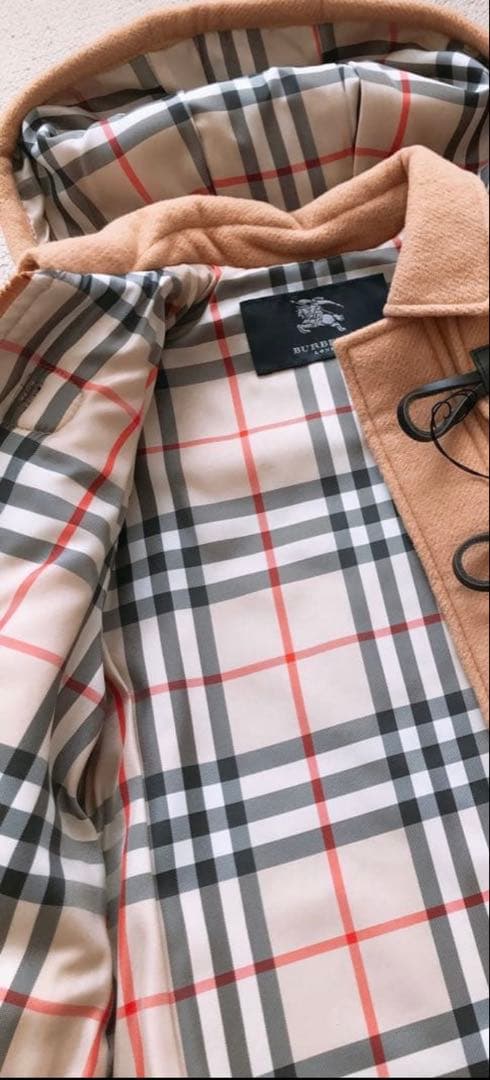 バーバリー 美品　ダッフルコート キャメル 90 定番人気 ノバチェック