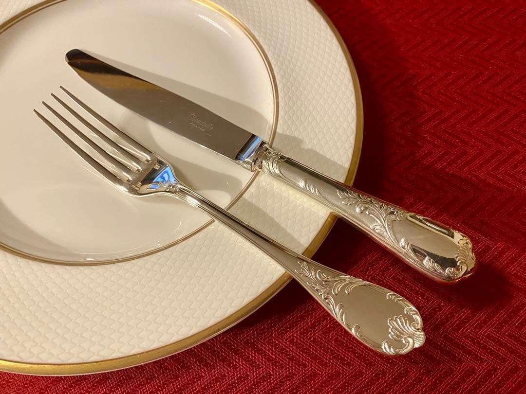 【ラス2☆代表作マルリー美品】クリストフル マルリー テーブルカトラリーセット