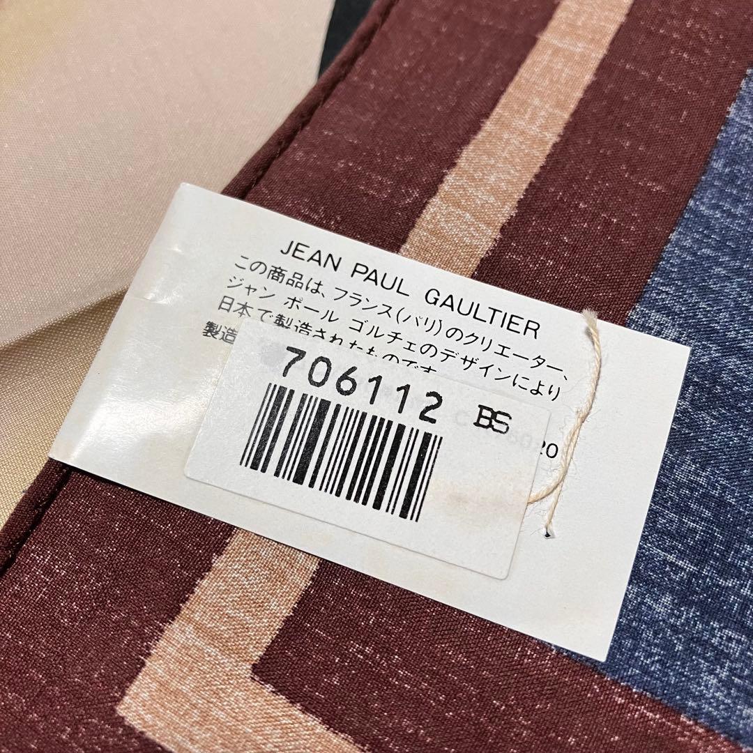 希少・新品タグ付き✨ジャンポールゴルチエ 大判スカーフ ビッグロゴ