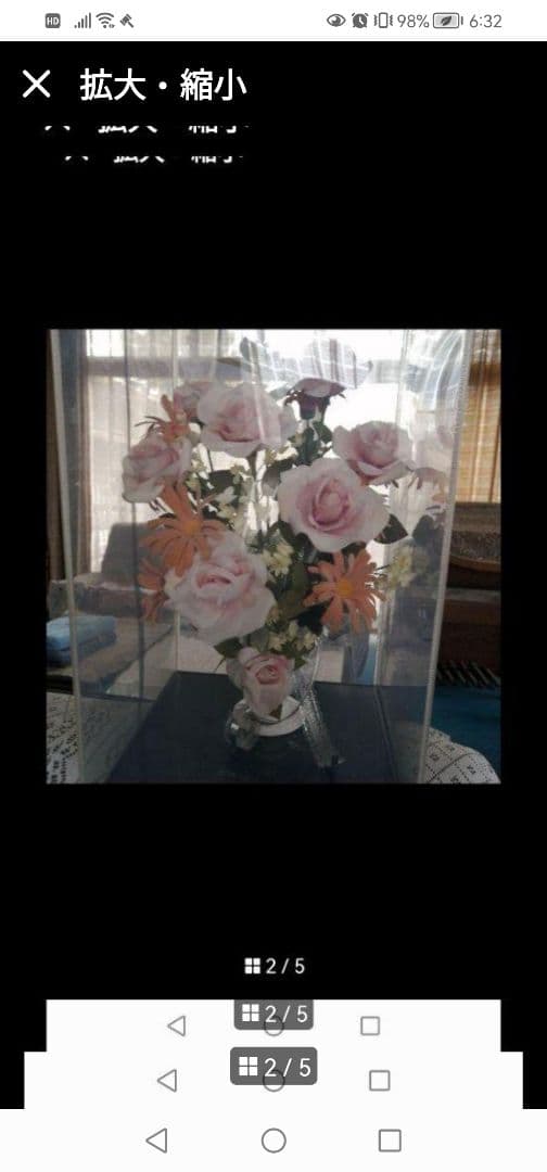 ‼️W綺麗‼️ ピンクのバラとオレンジの花のアレンジメント　オブジェ