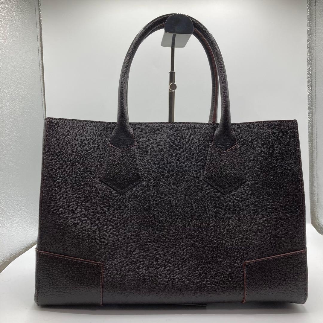 美品✨ヴィヴィアンウエストウッド トートバッグ エグゼクティブ2 銀オーブ　茶