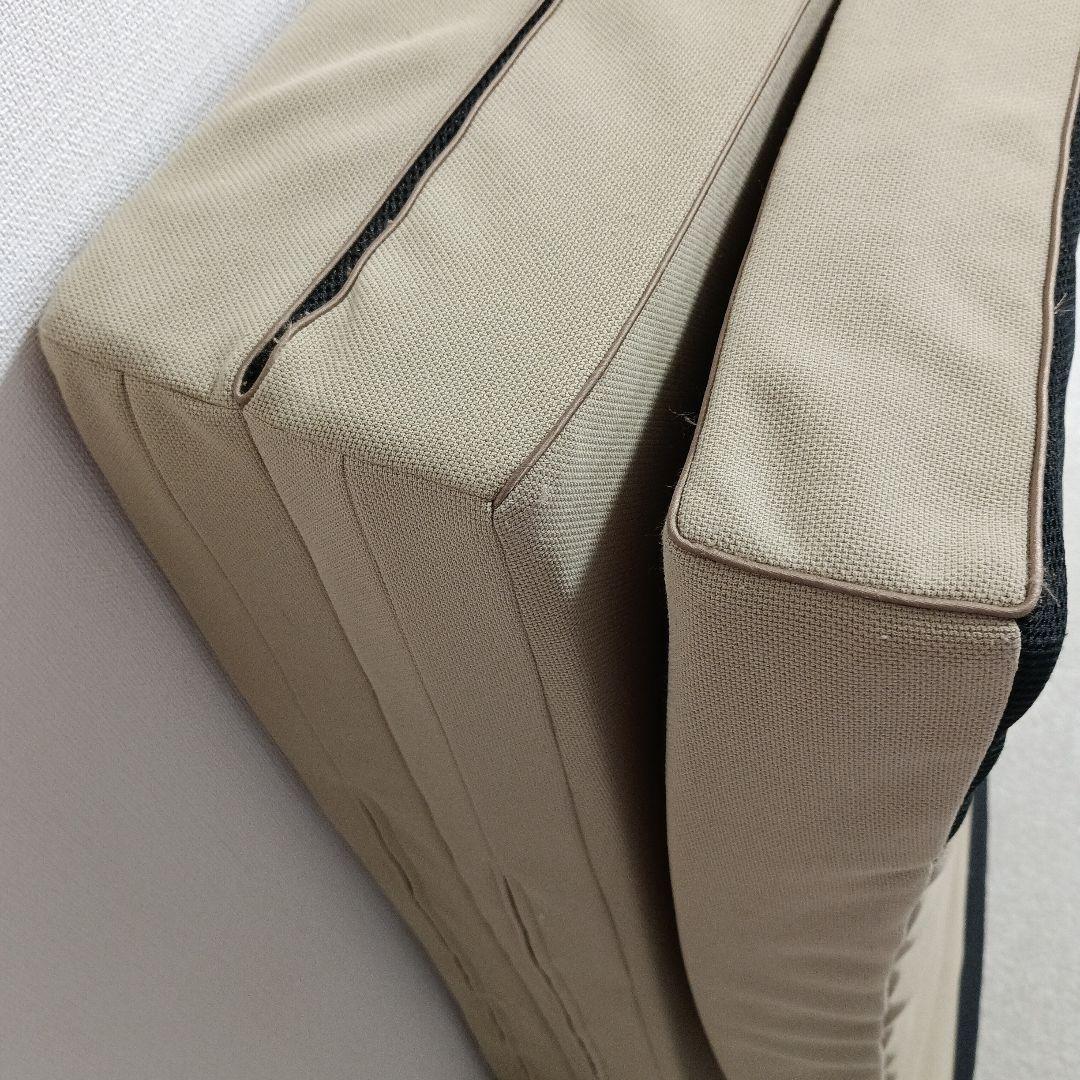 西川 インテリア限定エアーマットレス シングル　外袋付き 折りたたみ式 ベージュ