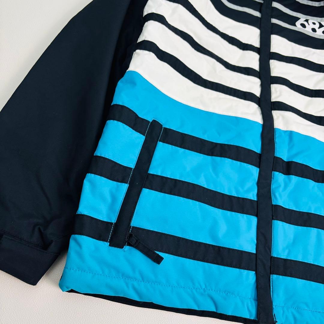 2470【極美品】686 スノボウェア 上下セット ジャケット パンツ 紫黒白青