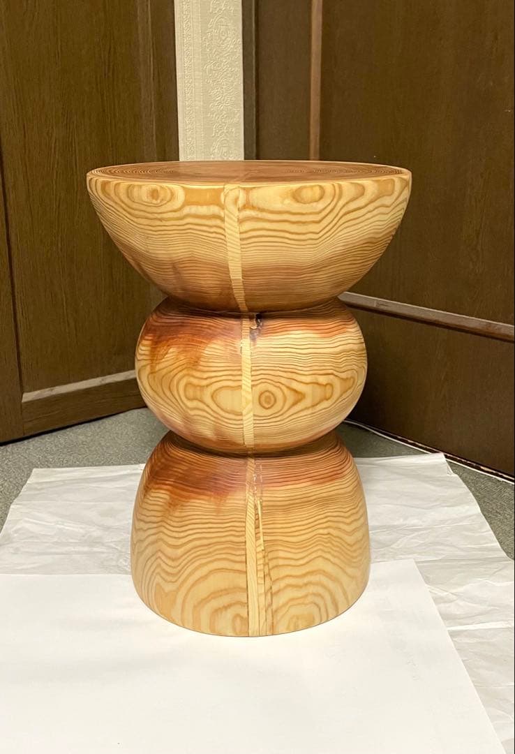 丸太　スツール　サイドテーブル フラワースタンド