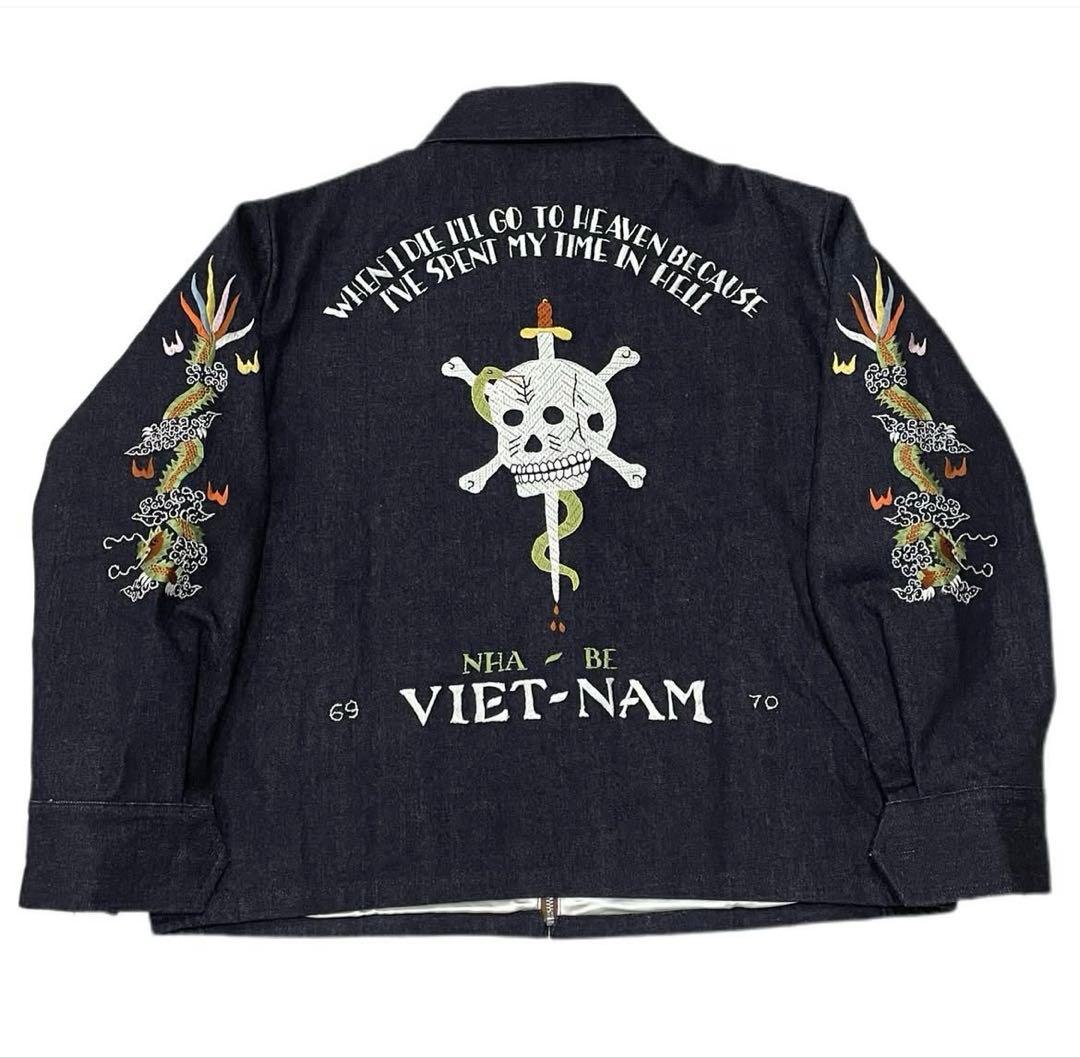 TWO FACE FUKUOKA 限定 インディゴデニムベトジャン XL