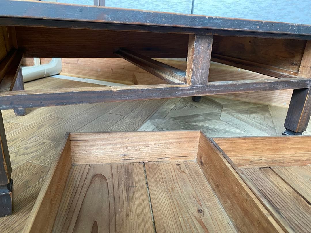 文机 テーブル　ローデスク 古道具　レトロ