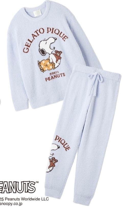 ★ジェラートピケ★スヌーピープルオーバー&ロングパンツセット