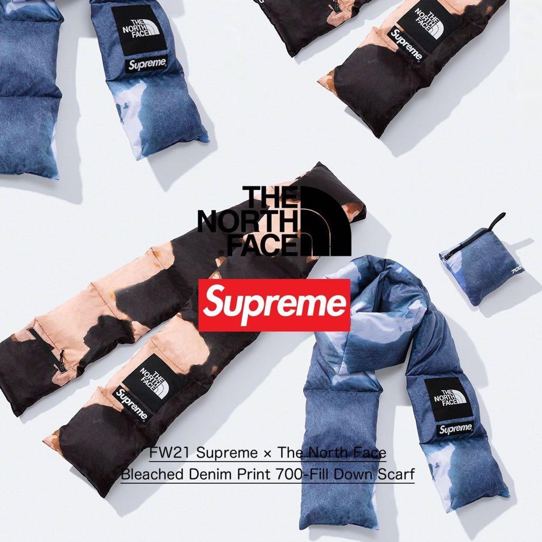 新品未使用！supremeノースフェイス ダウンスカーフ
