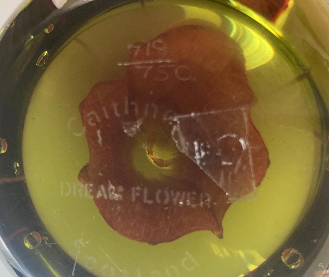 Caithness ケイスネス ペーパーウエイト DREAM FLOWER