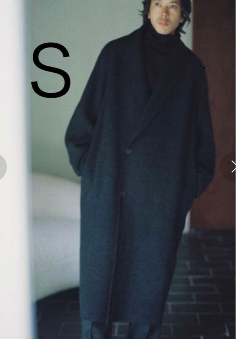 LIDNM SHAWL COLLAR REVER COAT サイズＳ