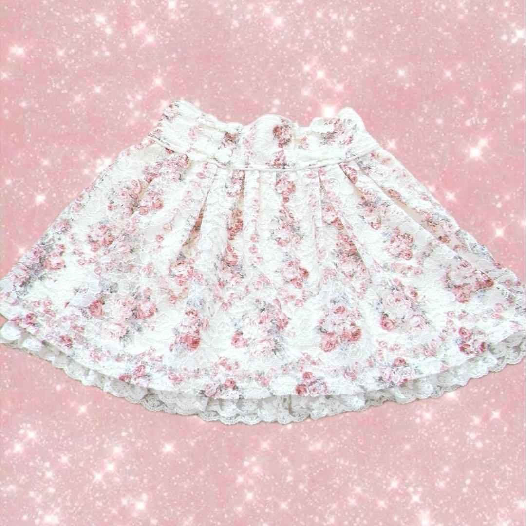 00s y2k LIZ LISA 姫カジ　姫ギャル　スカパン　花柄　レース