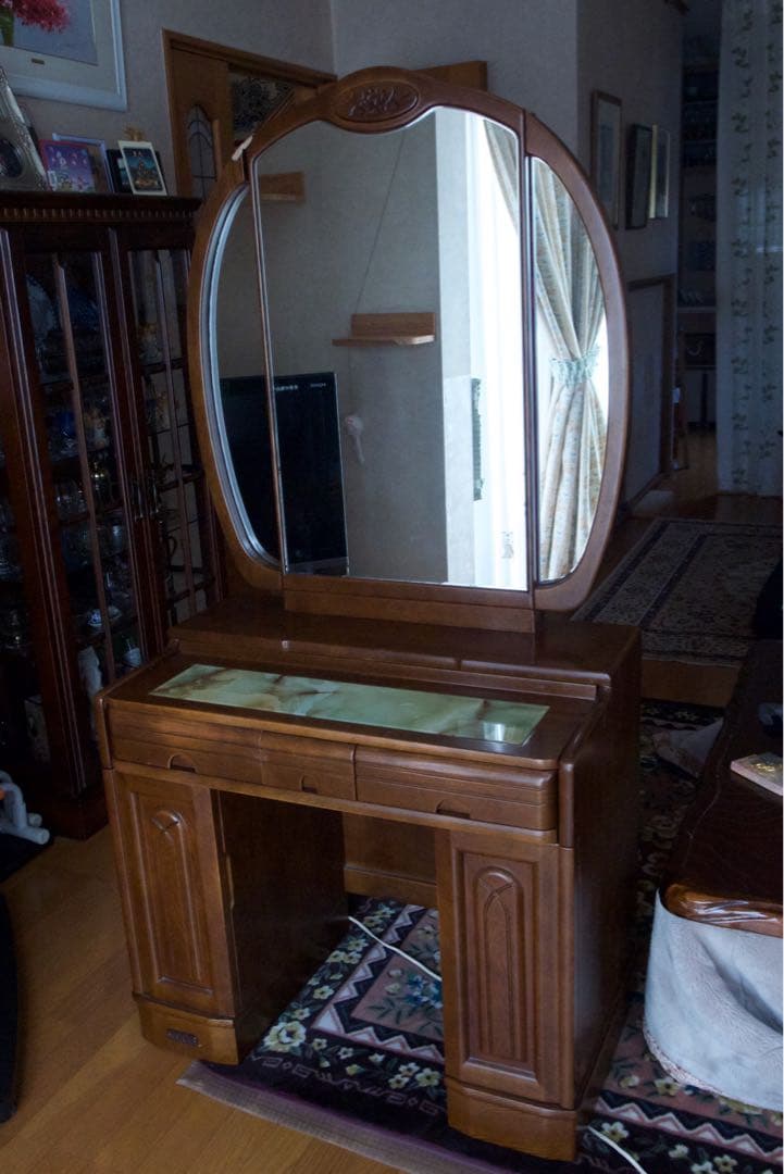 木製 3面鏡 ドレッサー・鏡台