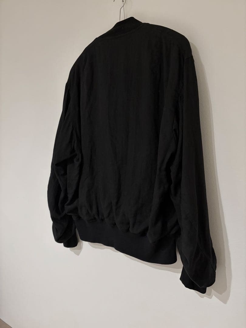 23SS COMOLI リネンWクロス ジップブルゾン BLACK 3