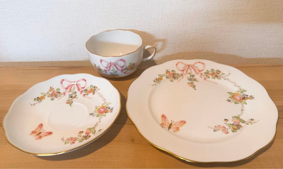 ヘレンド　エデン　ローズドラジェ　カップ&ソーサー　デザートプレート