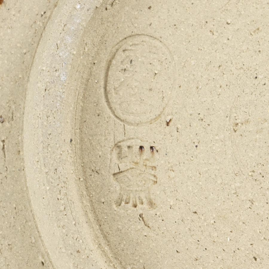 Y2904-1 茶道具 志戸呂 広前心斎 鉢 菓子鉢 共箱　　#14