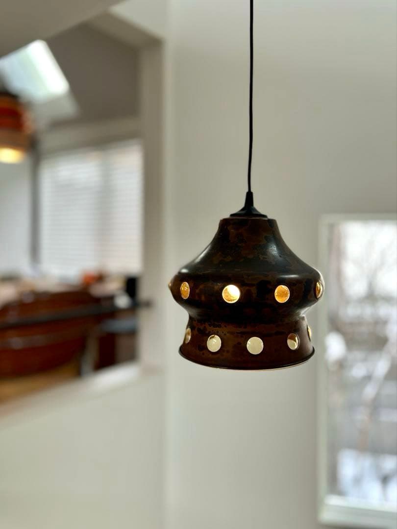 蘭1960年代 Nanny Still for RAAK ガラスと銅のアート照明