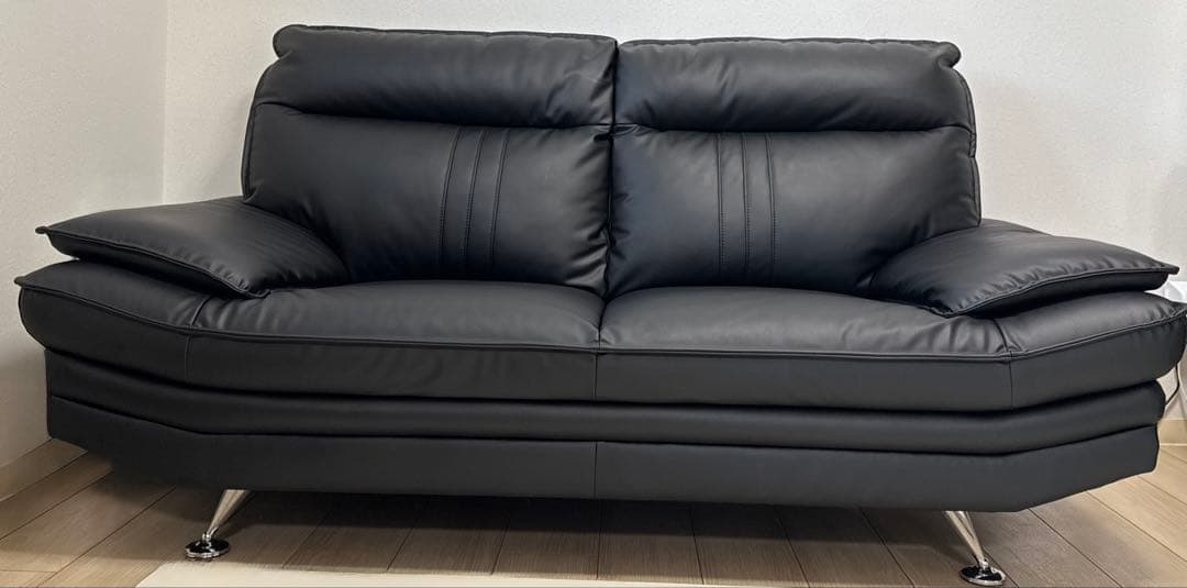 東京インテリア3人掛けソファBLACK