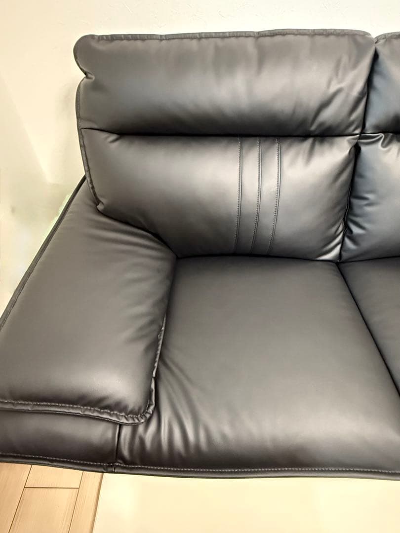 東京インテリア3人掛けソファBLACK