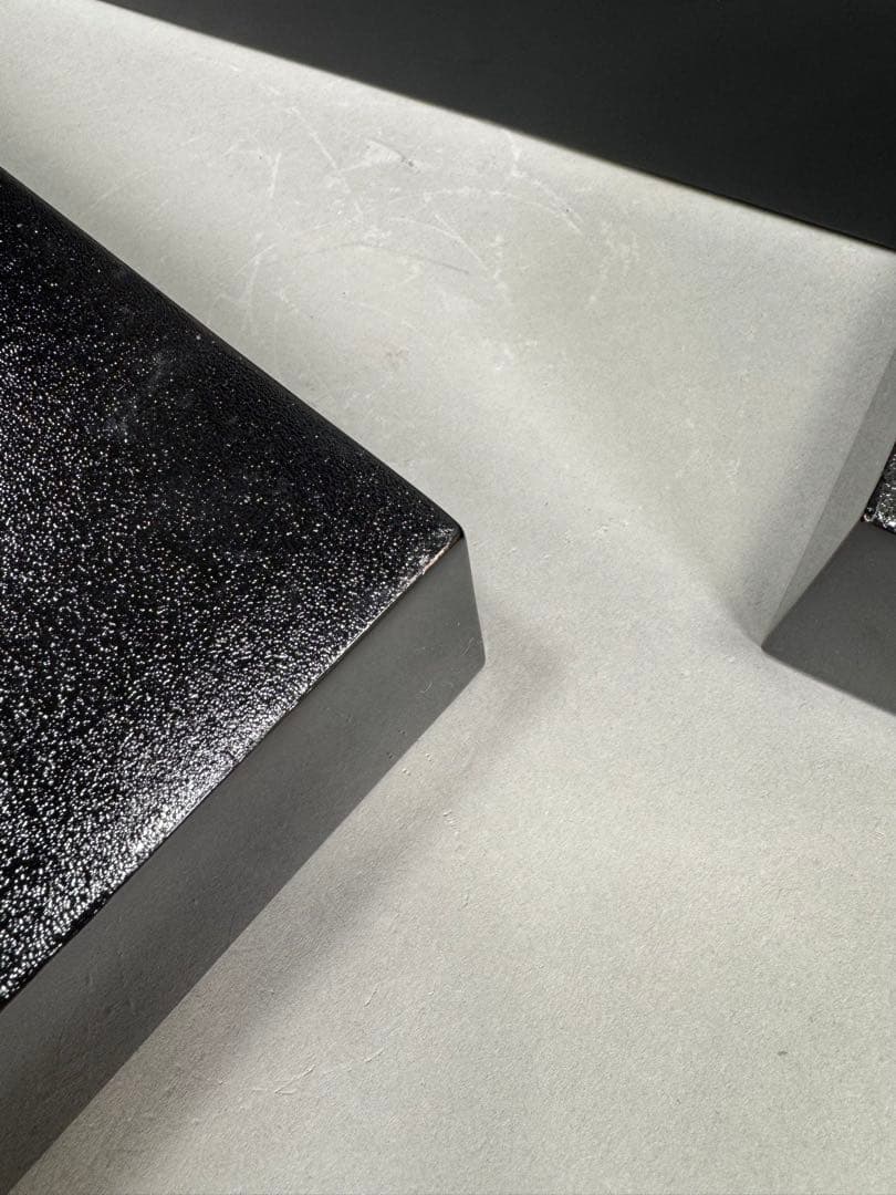 いけばな　草月流　草月蒼風好　草月八っ橋　漆塗　黒のL字型花器 2個セット華道具