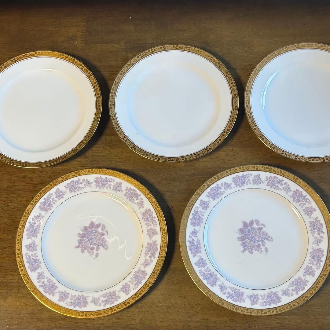 大倉陶園 OKURA 皿 エンボス 陶器 洋食器 金彩 ビンテージ 高級