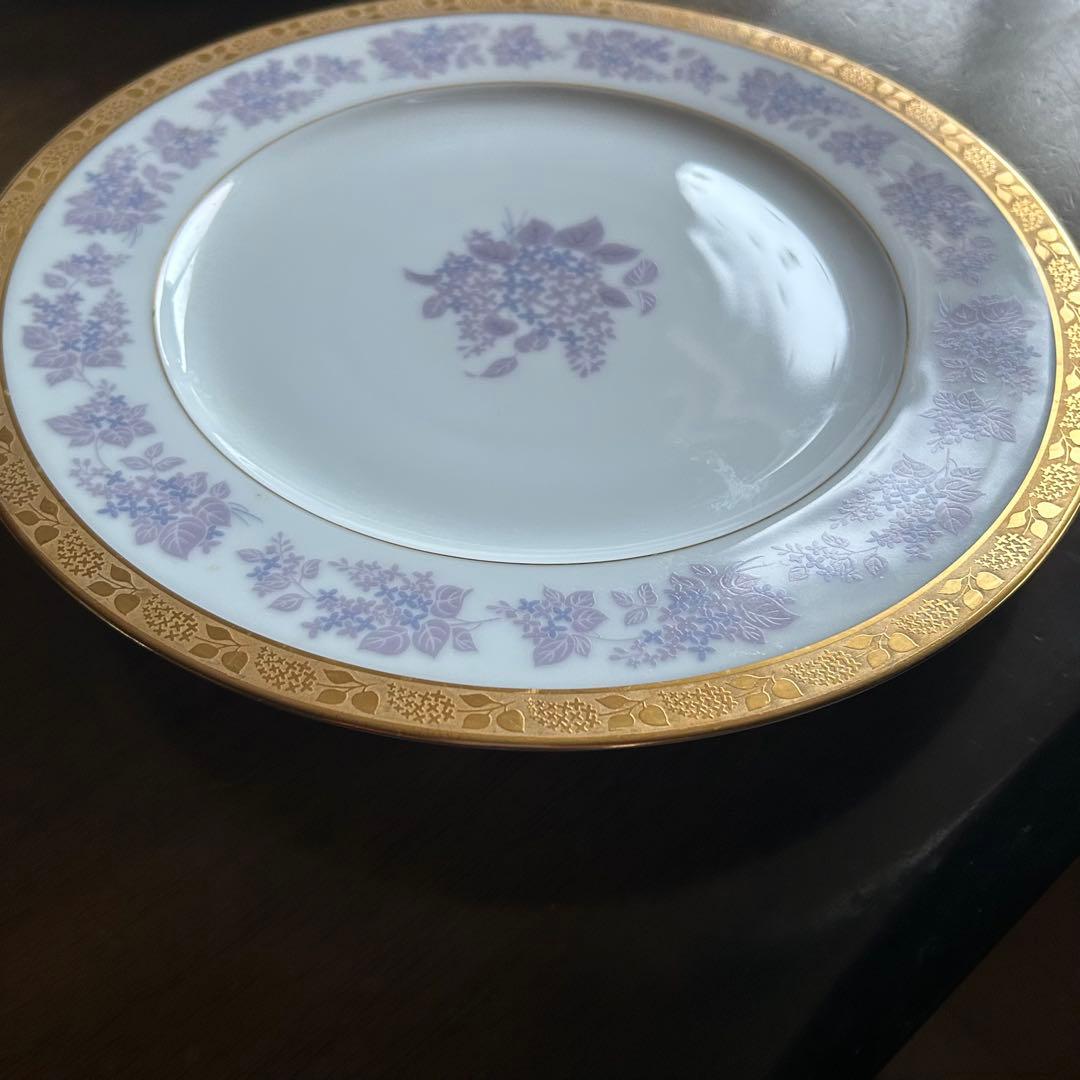 大倉陶園 OKURA 皿 エンボス 陶器 洋食器 金彩 ビンテージ 高級