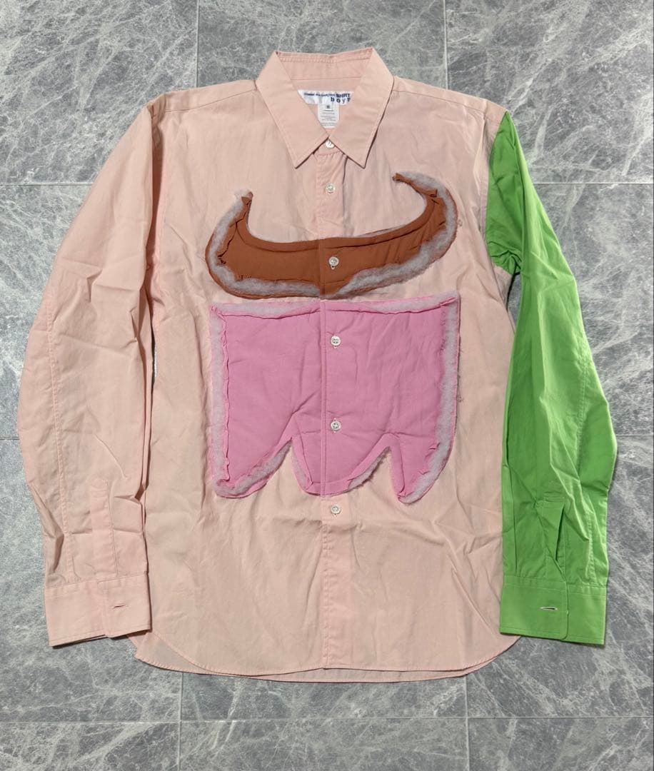 GARCONS SHIRT BOYS コムデギャルソン アップリケ シャツ M