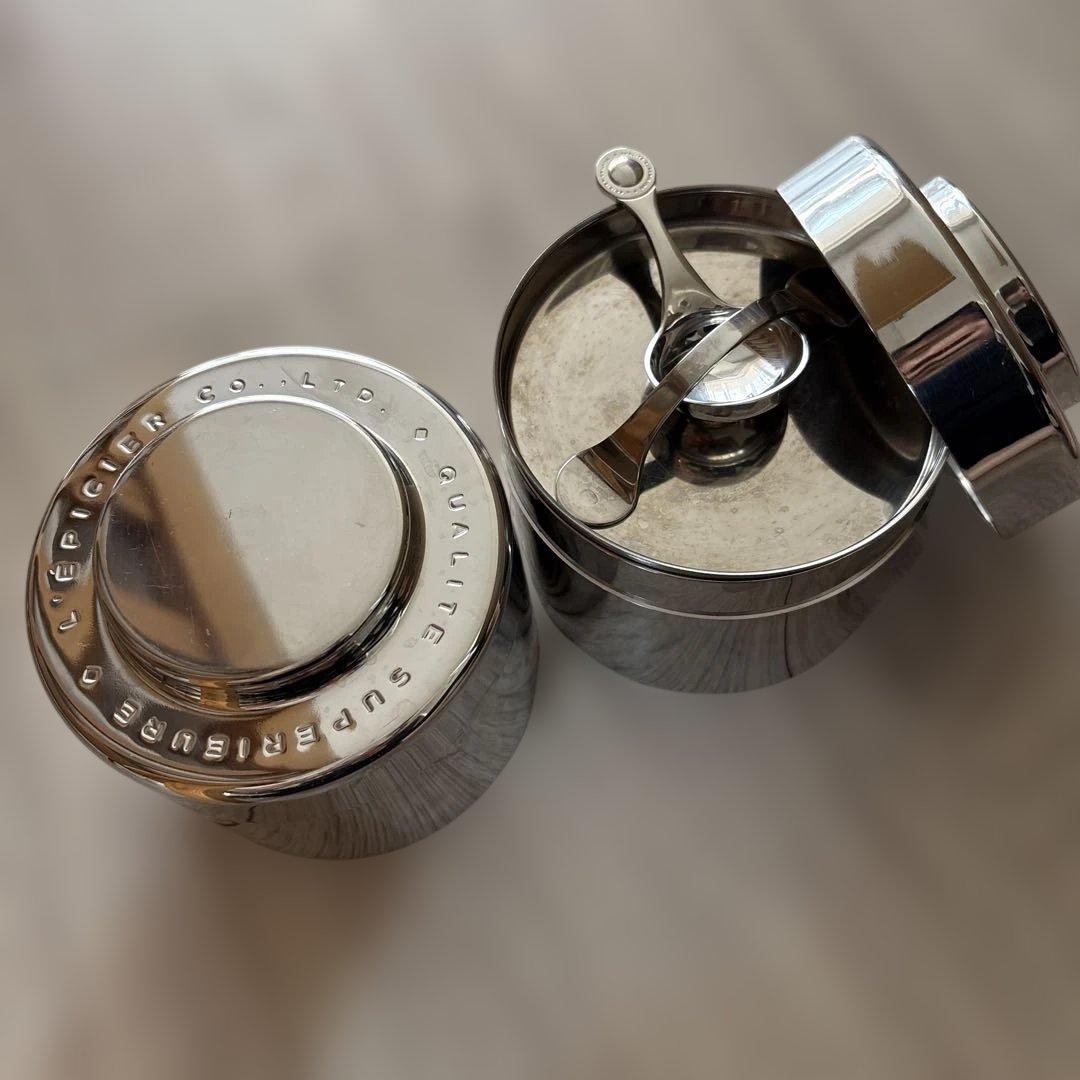 ルピシア(旧レピシエ)LUPICIAステンレス製ティーキャニスター　2個セット