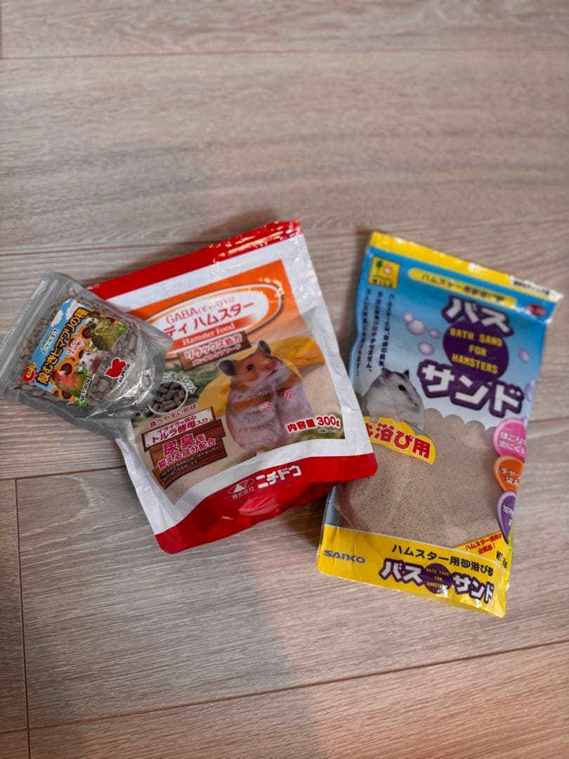 ハムスター飼育色々セット Roomy ベーシック60 ペレット、砂、ひまわり付